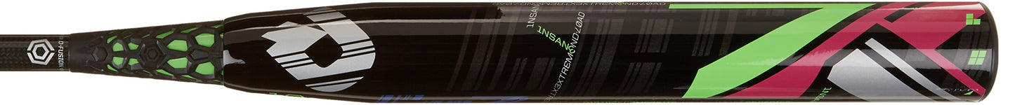 DeMarini CF7 Insane -10 Fastpitch Baseball Bat, Black/Green, 34-Inch/24-Ounce