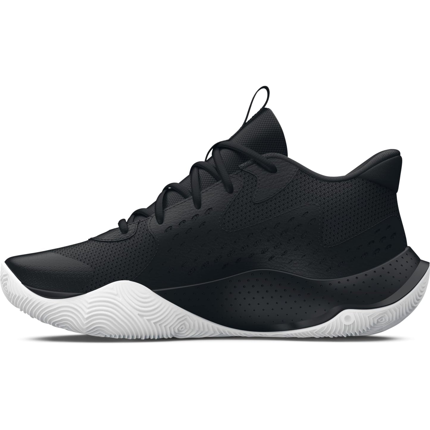 Under Armour Unisex Adult Jet '23 Basketball Shoe, (001) Black/Metallic Gold/Metallic Gold, 13.5 Women/12 Men US