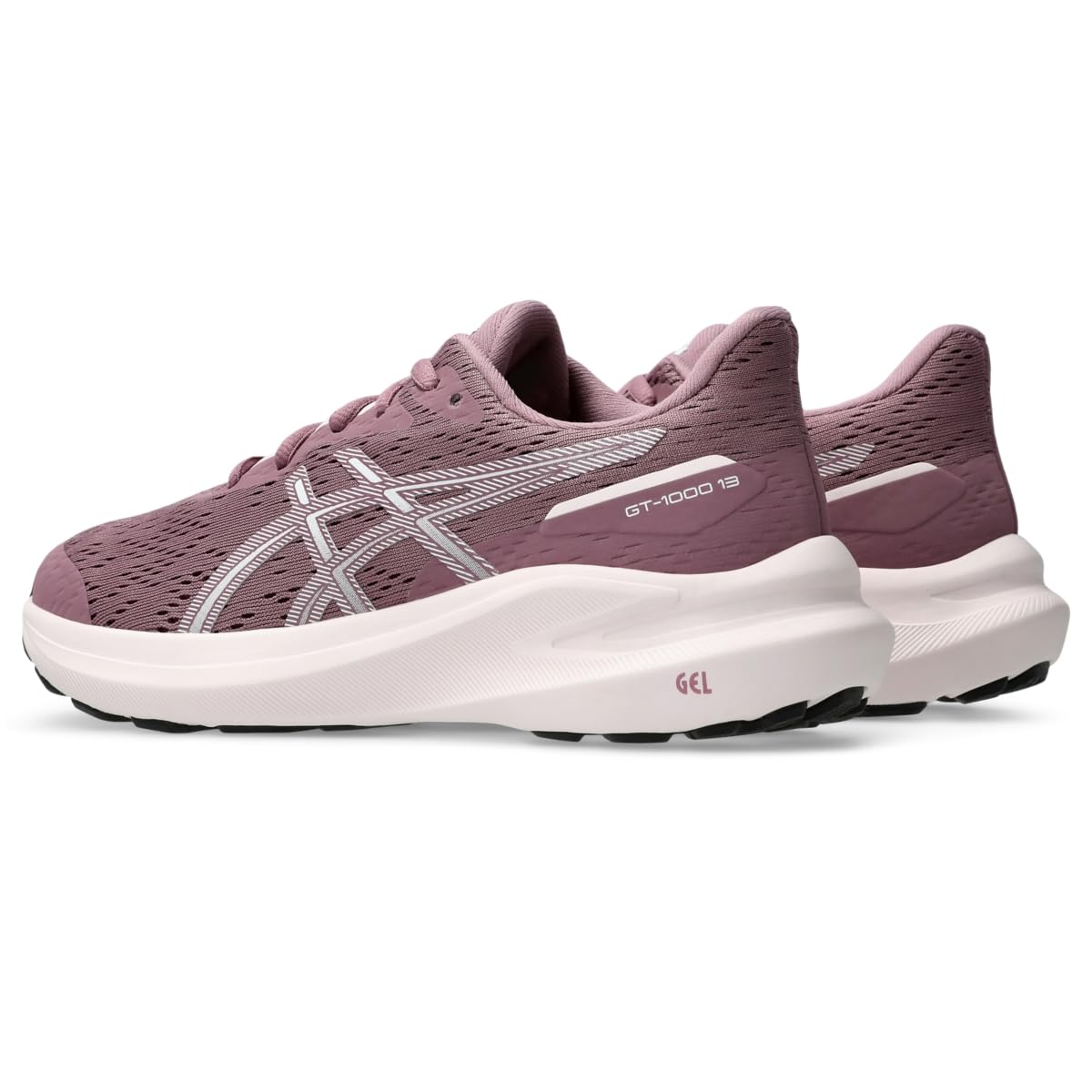 ASICS Kid's GT-1000 13 Grade School Running Shoes, 6, Dusty Mauve/White