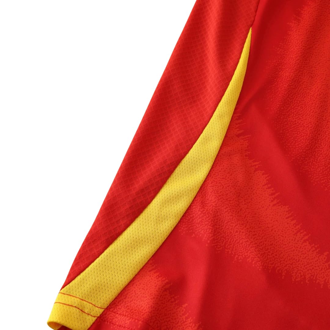 Spain Lamine Yamal Home 2024 Soccer Jersey for Men Fan Version (US, Alpha, Large, Regular, Regular, Home)