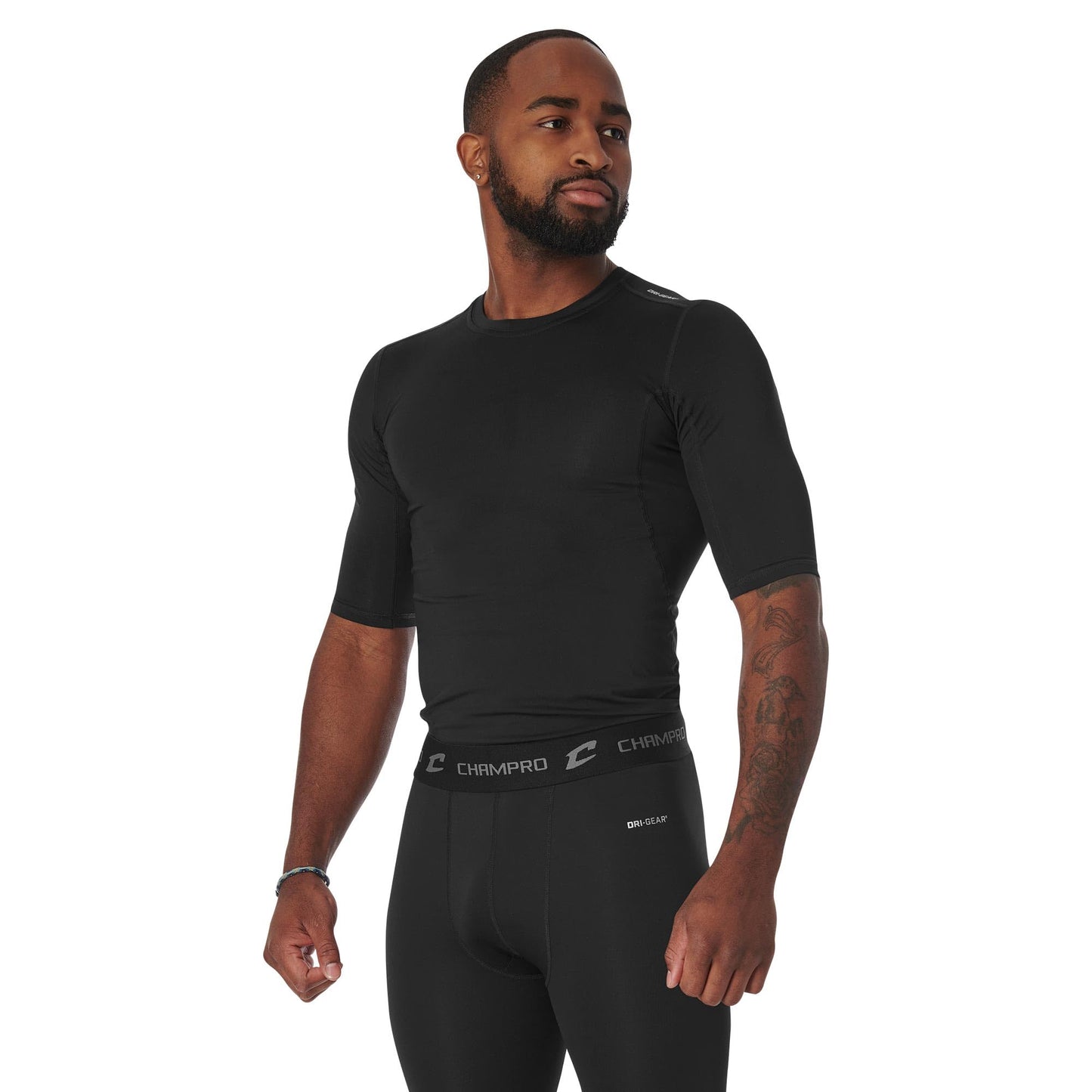 Champro Polyester/Spandex Compression Short, Adult Medium, White