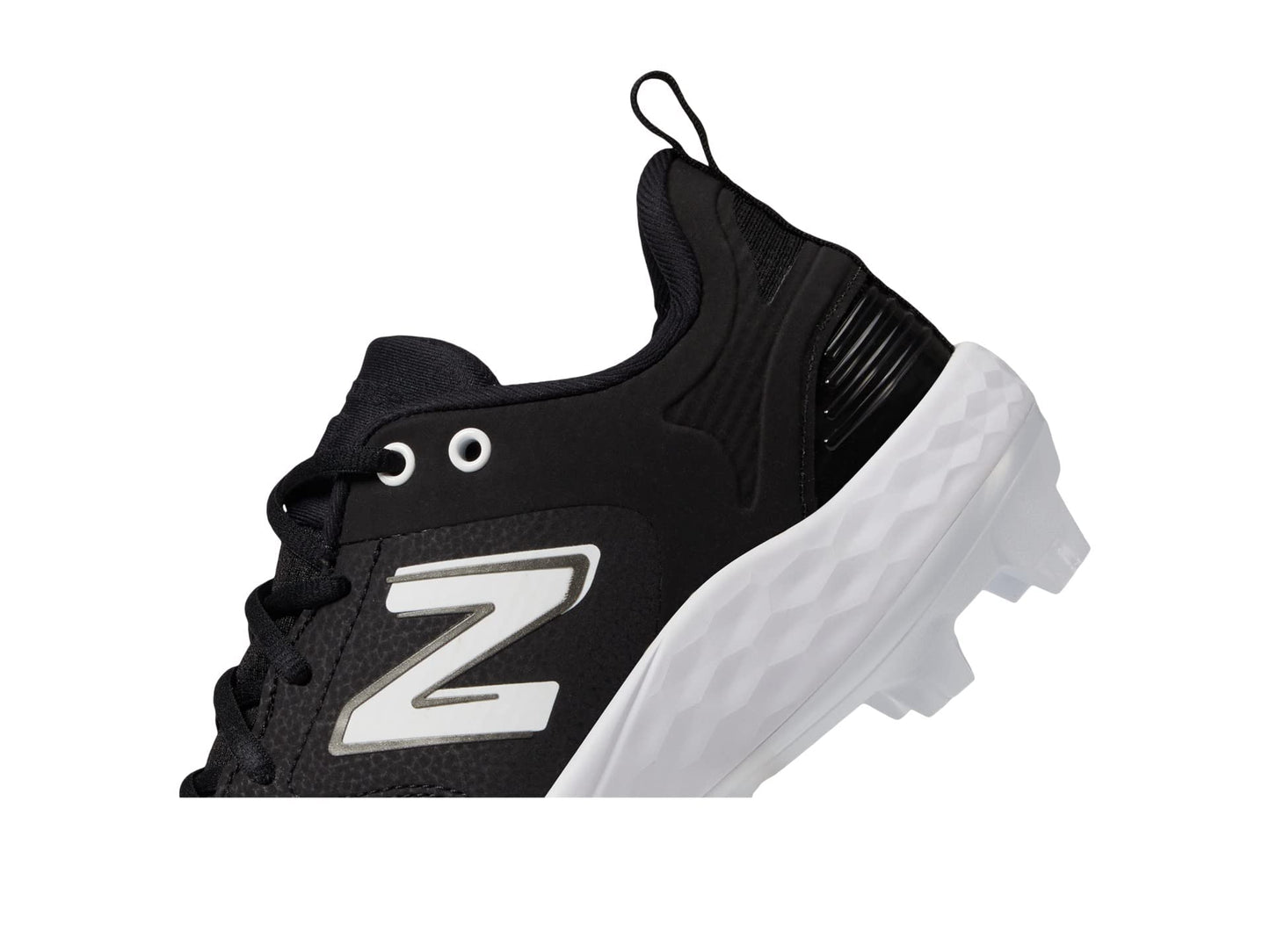 New Balance Women's Fresh Foam Velo V3 Molded Softball Shoe, Black/White, 9