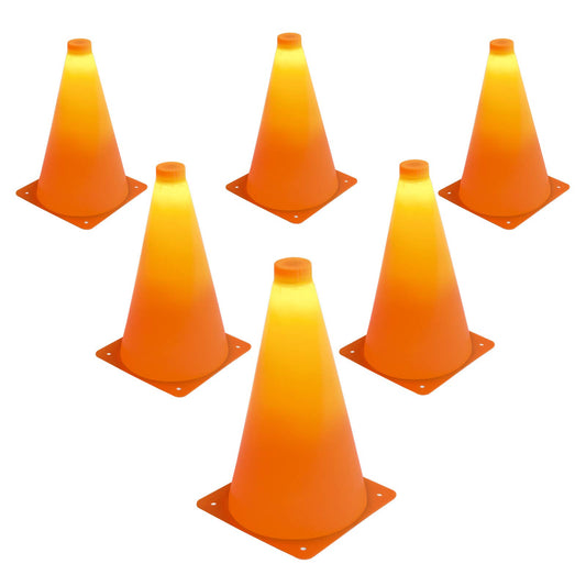 GoSports LED Light Up Sports Cones (6 Pack), 9 Inch