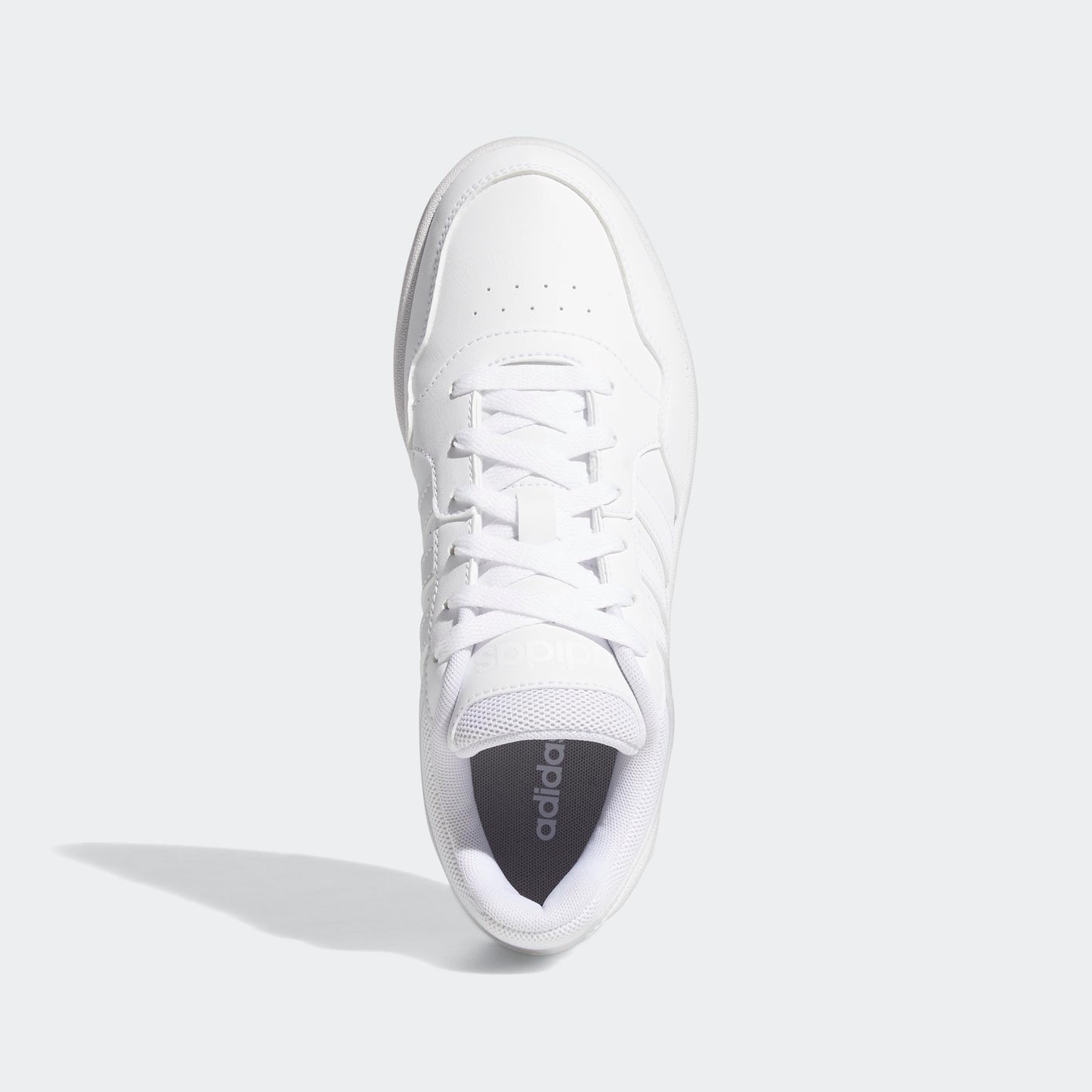 adidas Women's Hoops 3.0 Basketball Shoe, White/White/Dash Grey, 7