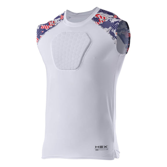 McDavid Youth Chest Protector, HEX Baseball Chest Protector Youth Sizes. Heart Guard Sternum Protection Compression Shirts, Padded Football Shirt for Lacrosse, Softball, Paintball, Rugby & More