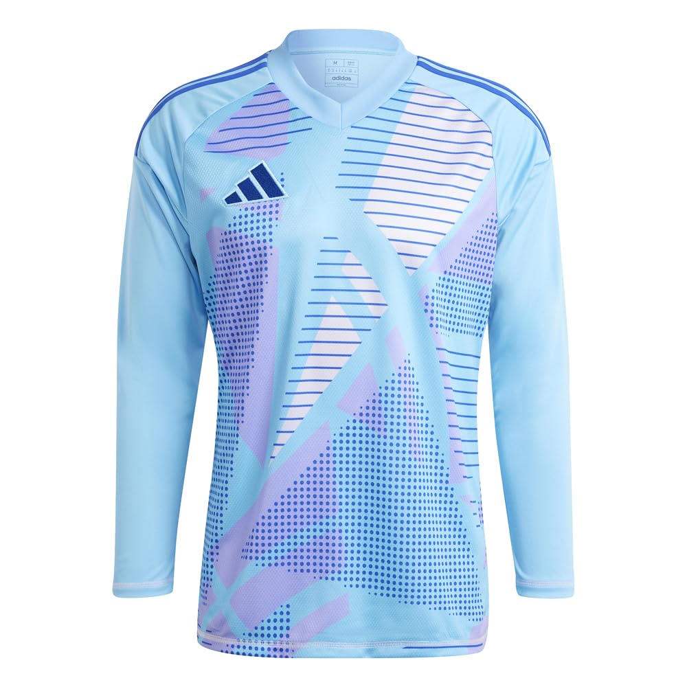 adidas Mens Tiro24 Competition Goal Keeper V Neck Short Sleeve Jersey Football Casual - Blue - Size M