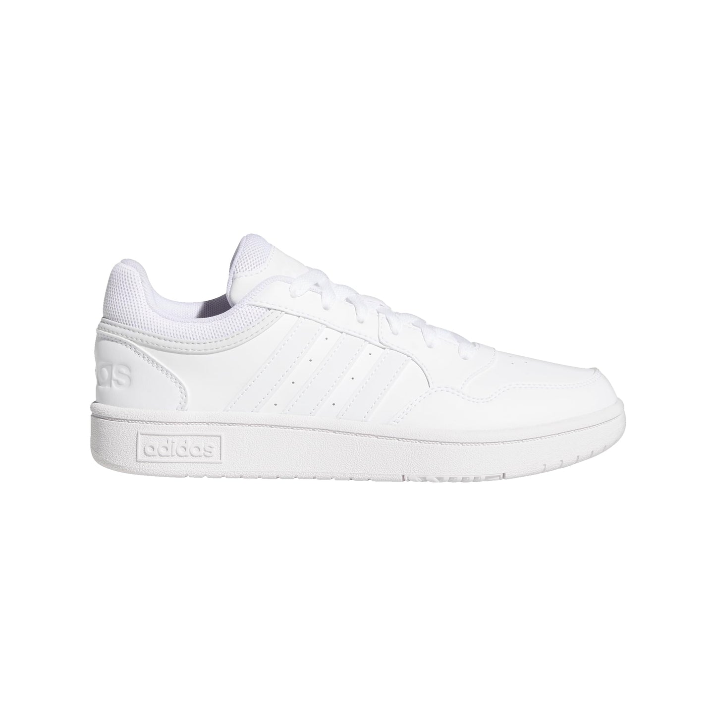 adidas Women's Hoops 3.0 Basketball Shoe, White/White/Dash Grey, 7