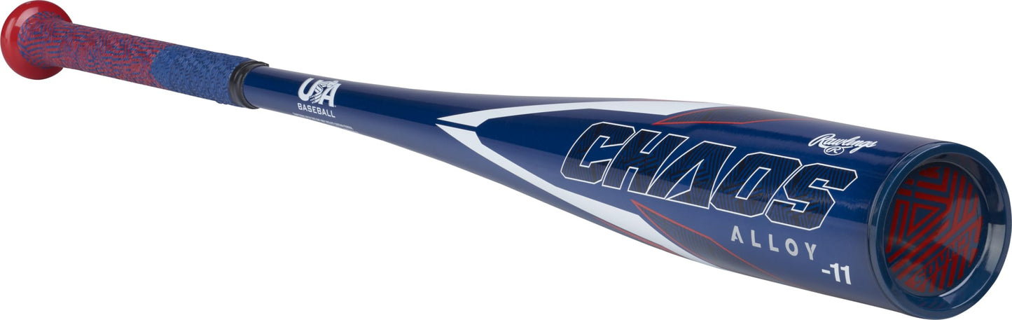Rawlings | Chaos Baseball Bat | USA | -11 Drop | 2 5/8" Barrel | 1 Pc. Aluminum | 26"