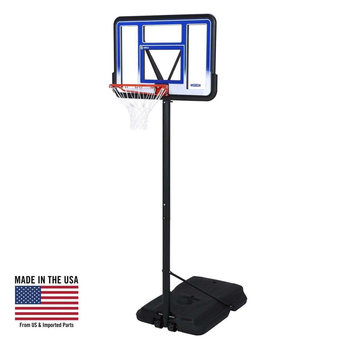 Lifetime Portable Adjustable Outdoor Basketball Hoop, 42 Inch Fusion Backboard