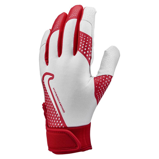 Nike Adult Hyperdiamond 2.0 Batting Gloves Red | White XL