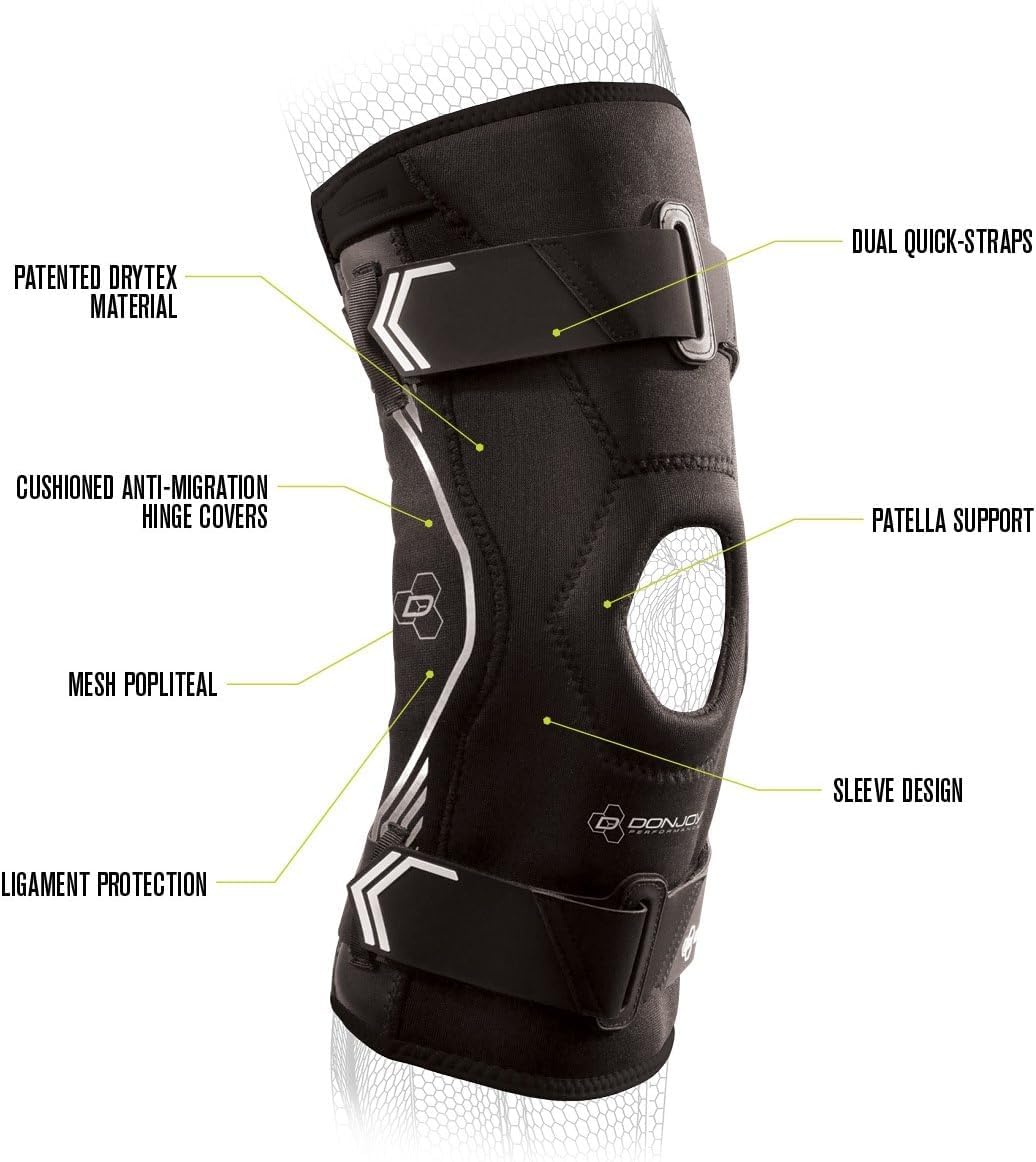 DonJoy Performance Bionic Drytex Hinged Knee Sleeve, Large