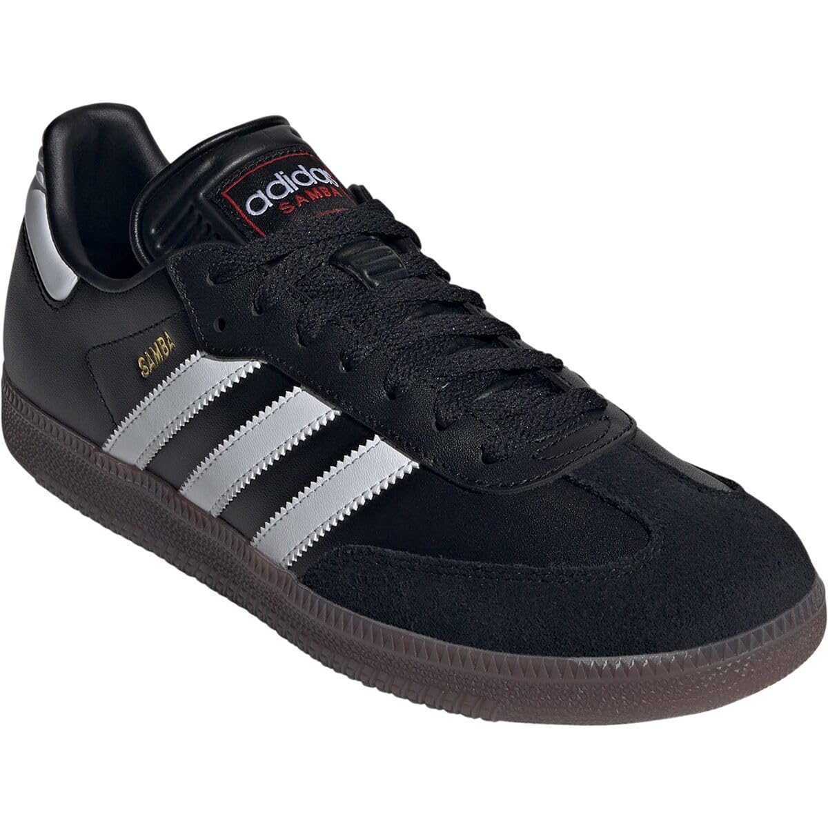 adidas Unisex Samba Indoor Sneaker, Black/White/Vivid Red, 10 US Men