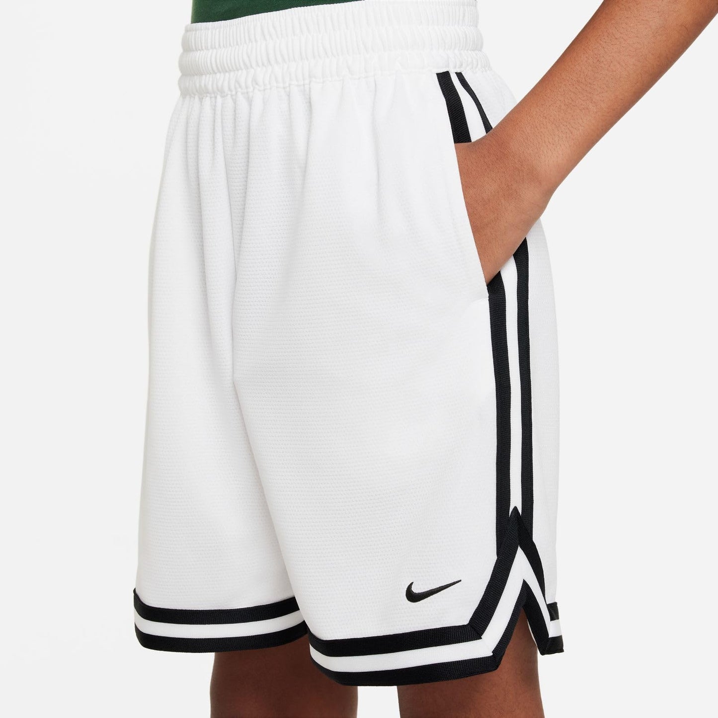 Nike Dri-FIT DNA Big Kids' (Boys') Basketball Shorts (White/Black, FJ6802-100) Size Large