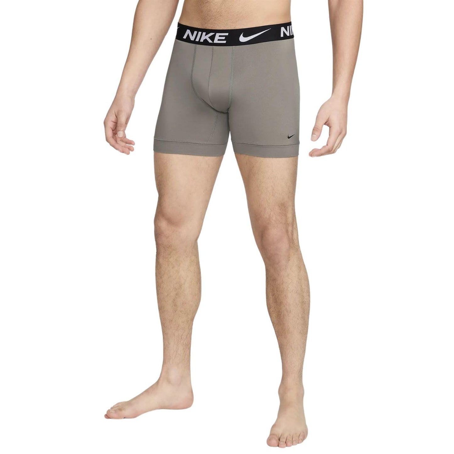Nike Men's Dri-Fit Essential Micro Boxer Brief, 3pk, Dark Stucco/Court Blue/Dk Team Red, L