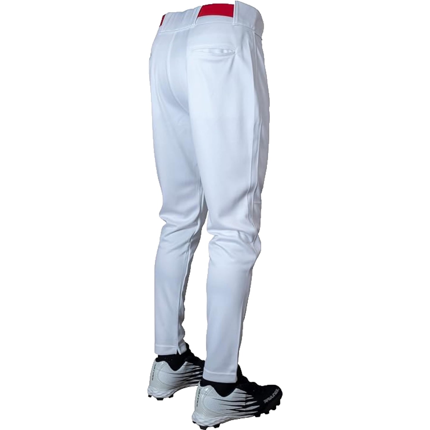 Rawlings Mens, Launch Series Baseball Jogger Fit Adult Sizes Solid & Piped Options Pants, White, Solid, Medium US