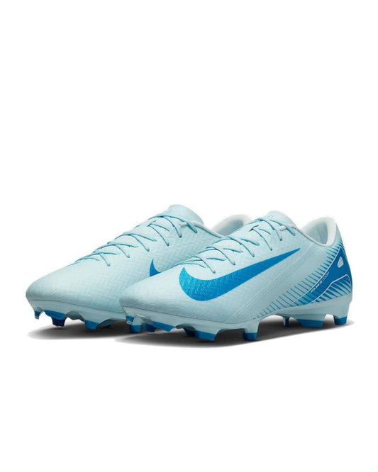 Nike Mercurial Vapor 16 Academy MG Low-Top Soccer Cleats (FQ8374-400, Glacier Blue/Blue Orbit) Size 12