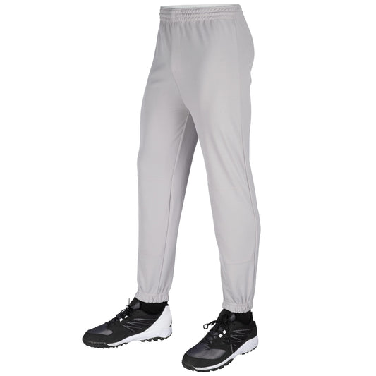 CHAMPRO Standard Performance Polyester Pull-up Baseball Pants, Grey, Medium