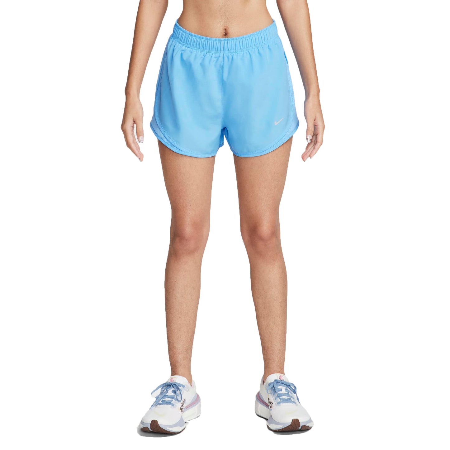 Nike Tempo Women's Brief-Lined Running Shorts (US, Alpha, Medium, Regular, Regular, University Blue/Wolf Grey)