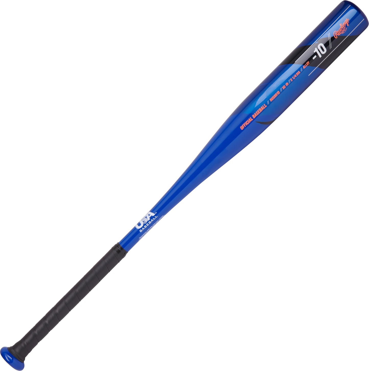Rawlings | Raptor Baseball Bat | USA | 30-inch | -10 | 1 Pc. Aluminum | Blue/Orange