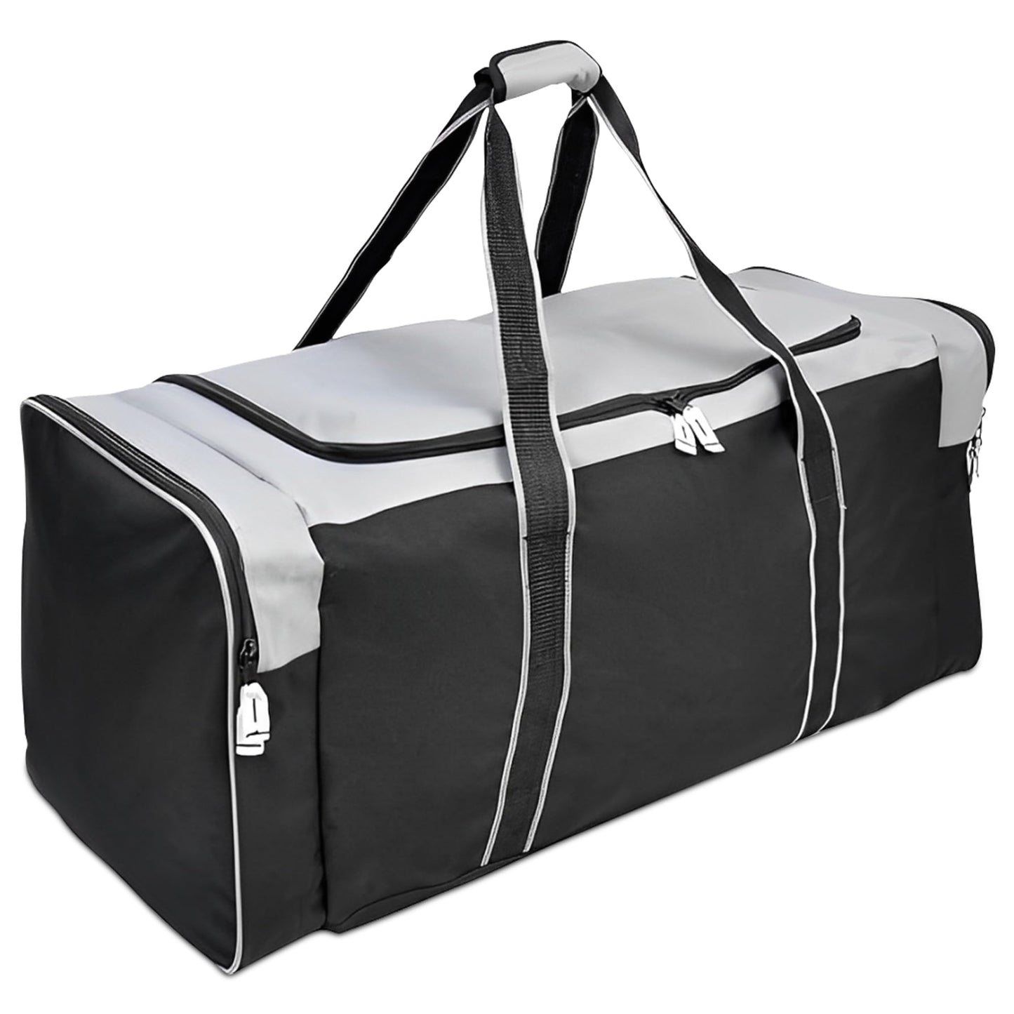 Jetstream Heavy Duty Hockey Bag | Multi Pocket Travel Duffel Bag | Large Sports Gym Equipment with Water Repellency | Foldable Luggage Bag with Padded Handles For Camping (36 Inch, Grey)