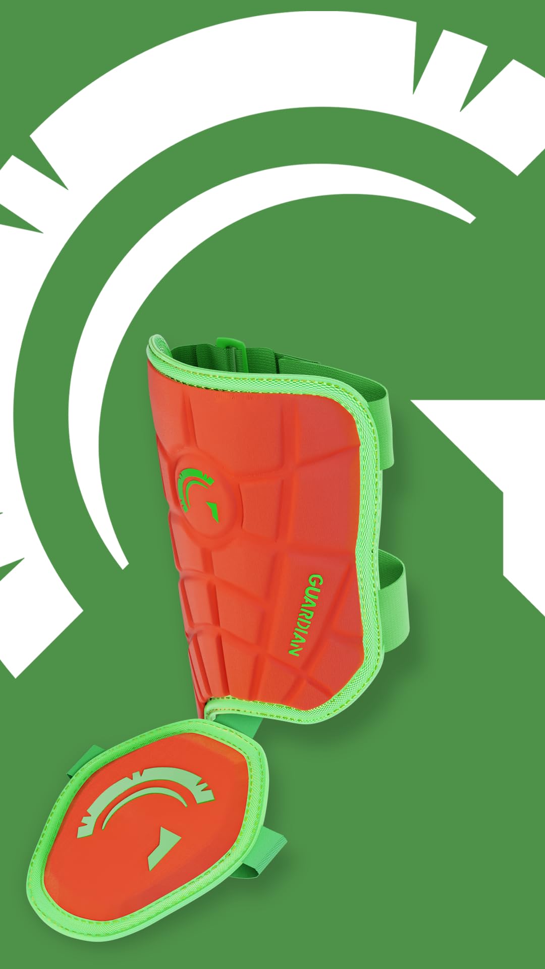 Guardian Baseball Leg Guard Youth and Adult | Right & Left Handed Hitters | Baseball Shin Guards Batting | Ankle Guard | Adjustable | Lightweight Flexible - Adult, Neon Coral
