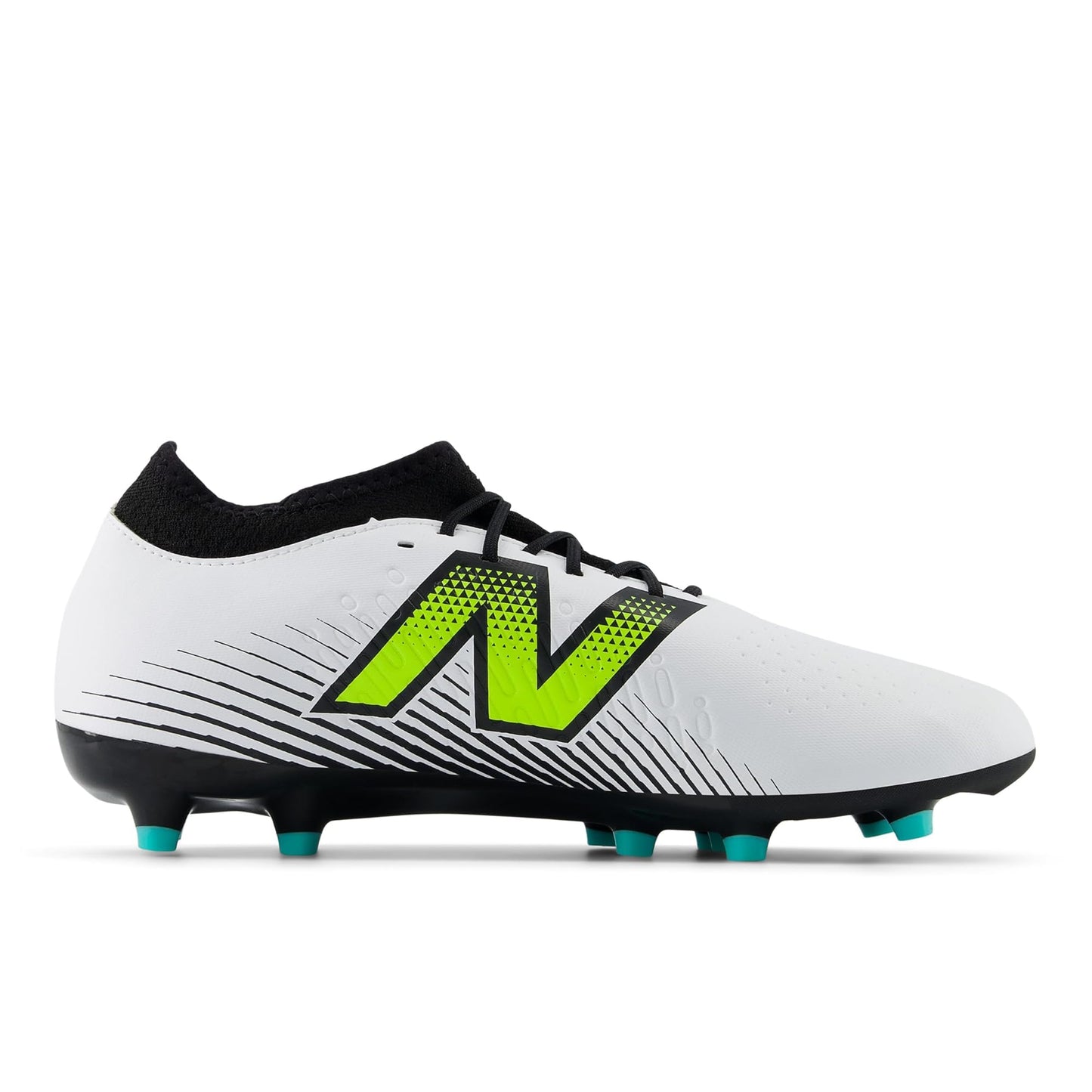 New Balance Unisex Tekela Magique Fg V4+ Soccer Shoe, White/Hi-Lite/Black, 6 US Men