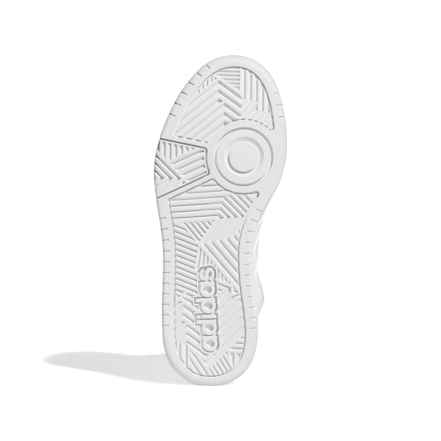 adidas Women's Hoops 3.0 Mid Top Basketball Shoe, White/White/Dash Grey, 7