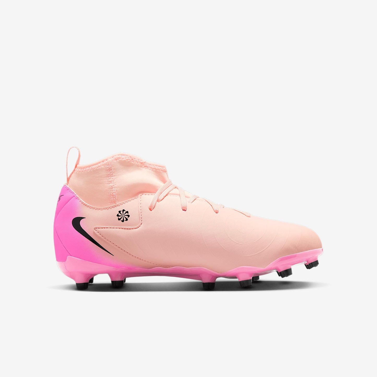 Nike Jr. Phantom Luna 2 Academy Little/Big Kids' MG Soccer Cleats (FJ2603-800, Crimson Tint/Pink Blast/Black) Size 4.5