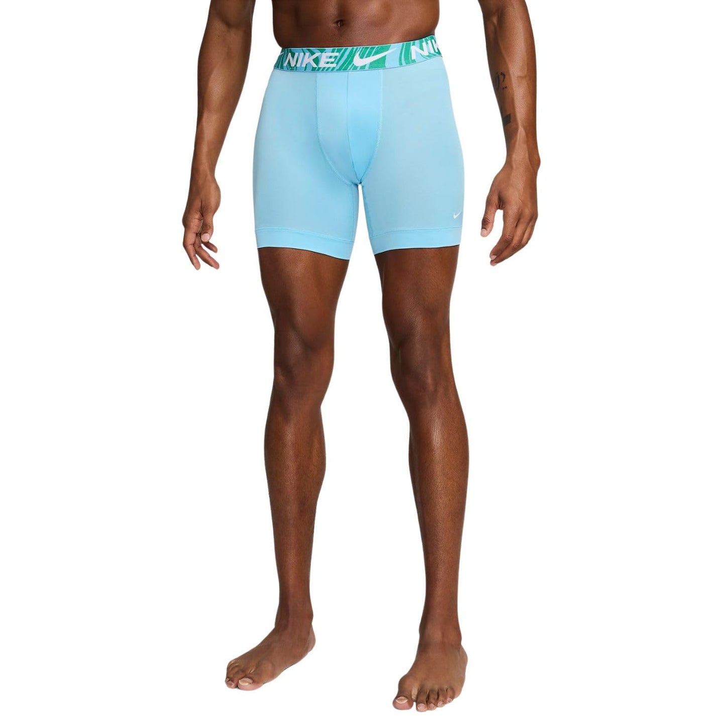 Nike Men's Dri-Fit Essential Micro Boxer Brief, 3pk, Aquarius Blue/Laser Fuchia/Cool Grey, M