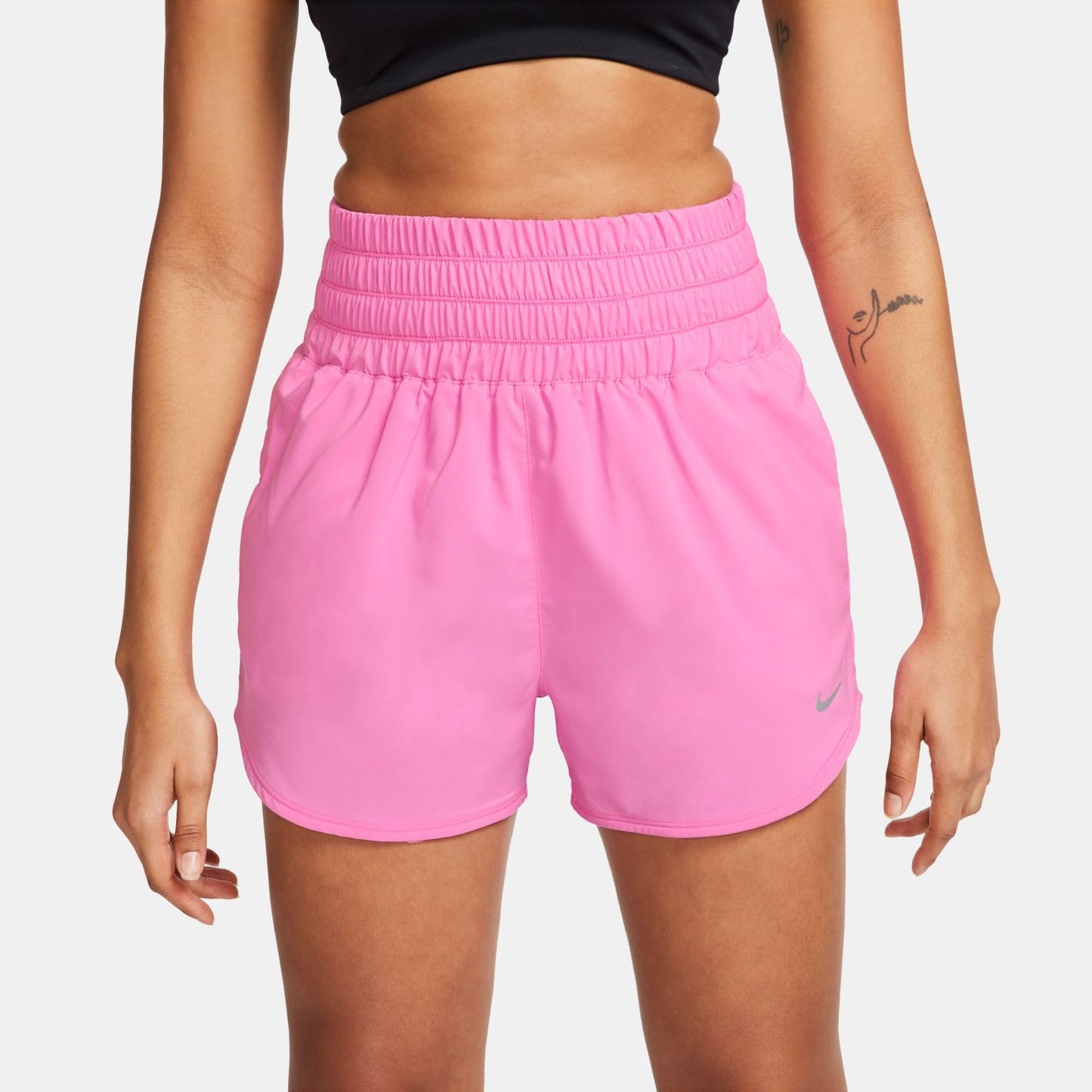 Nike One Women's Dri-FIT Ultra High-Waisted 3" Brief-Lined Shorts (Playful Pink, DX6642-675) Size X-Small