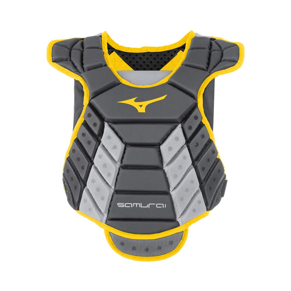 Mizuno Samurai Womens Boxed Catcher's Gear Set, Grey-Yellow, 14-16" Women's