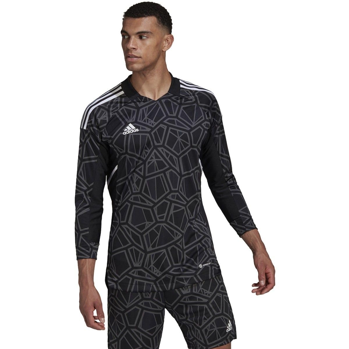 adidas Condivo 22 Mens Goalkeeper Soccer Jersey, Black Large
