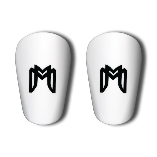 MediCaptain MiniGuards - Mini Shin Guards for Soccer Players - Tiny Shin Pads for Men, Women, Teens - Miniature Shin Guards 3.9 x 2.4 inch - Perfect for High Level Soccer Athletes (White)
