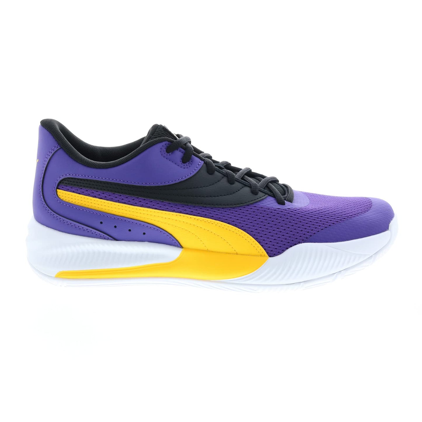 PUMA Men's Triple Low Basketball Sneaker, Prism Violet-Spectra Yellow, 10