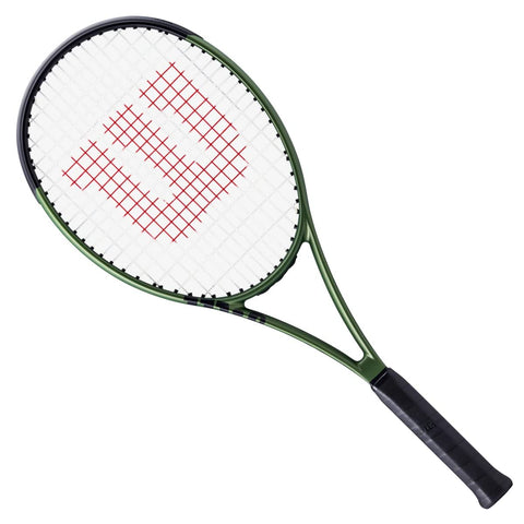 WILSON Blade Team V8 Strung Tennis Racquet - Economical Quality Intermediate Racquet - 4-1/4 Grip, Green & Black