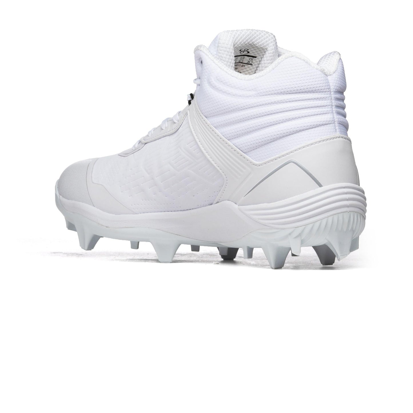Boombah Viper Pro Men's Molded Cleat Mid White/White - Size 8