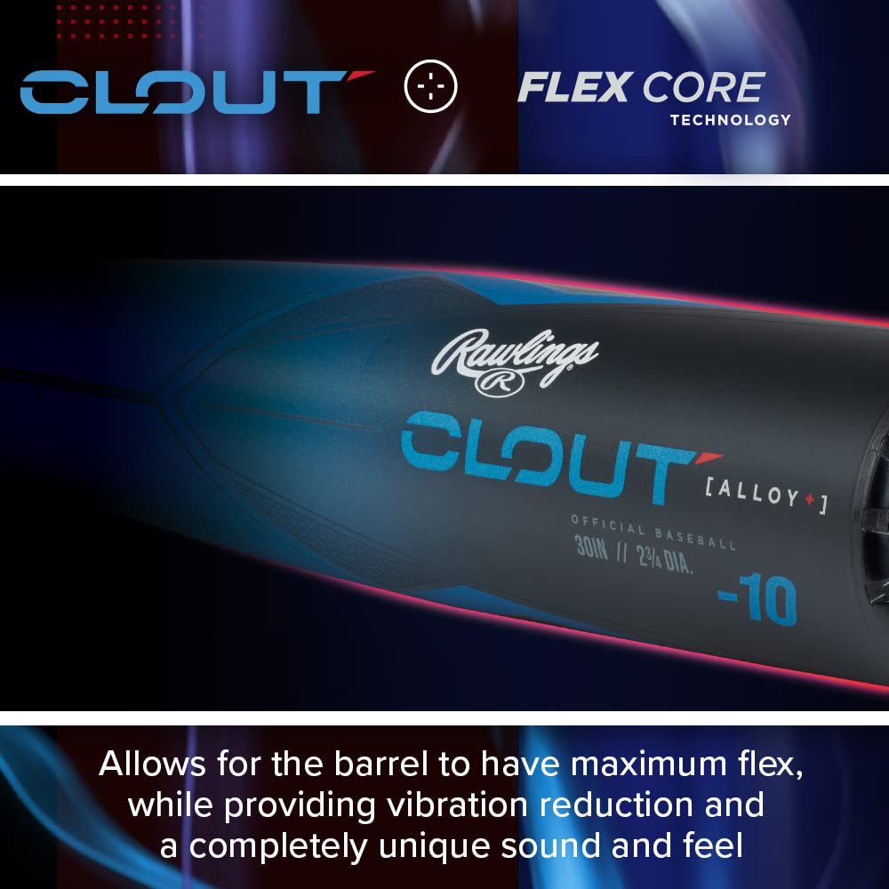 Rawlings | CLOUT Baseball Bat | 2023 | USSSA | -10 | 29"