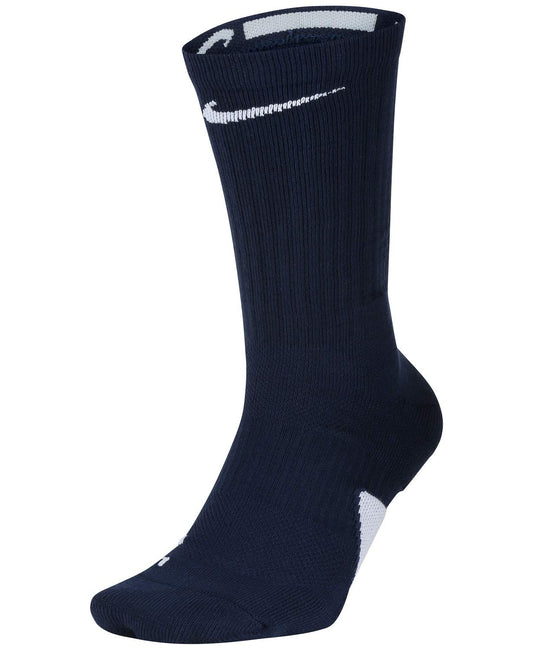 Nike Elite Crew Midnight Navy/White/White LG (Men's Shoe 8-12, Women's Shoe 10-13)