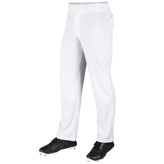CHAMPRO Standard MVP Ob Open Bottom Loose-fit Baseball Pants, White, Medium