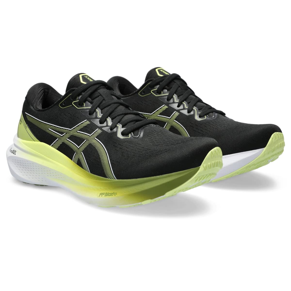 ASICS Men's Gel-Kayano 30 Running Shoes, 11.5, Black/Glow Yellow