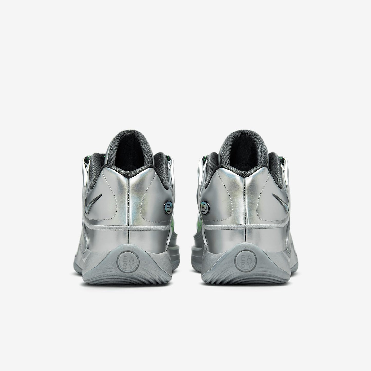 KD18 EYBL Rocket Power Basketball Shoes (IF2519-001, Metallic Silver/Green Strike/Dusty Sage/Dark Smoke Grey) Size 8