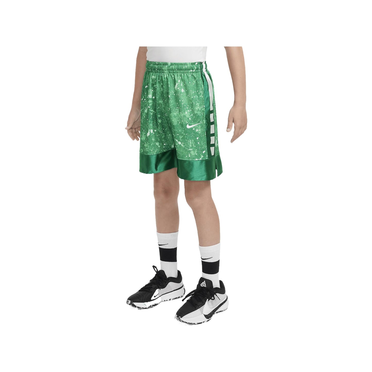 Nike Elite 23 Big Kids' (Boys') Dri-FIT Basketball Shorts (Malachite/White, FZ5260-365) Size Medium