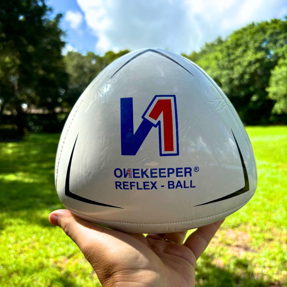 ONEKEEPER Soccer Reflex & Reaction Ball White for Agility, Reflex, and Speed Training for Kids and Juniors (White)