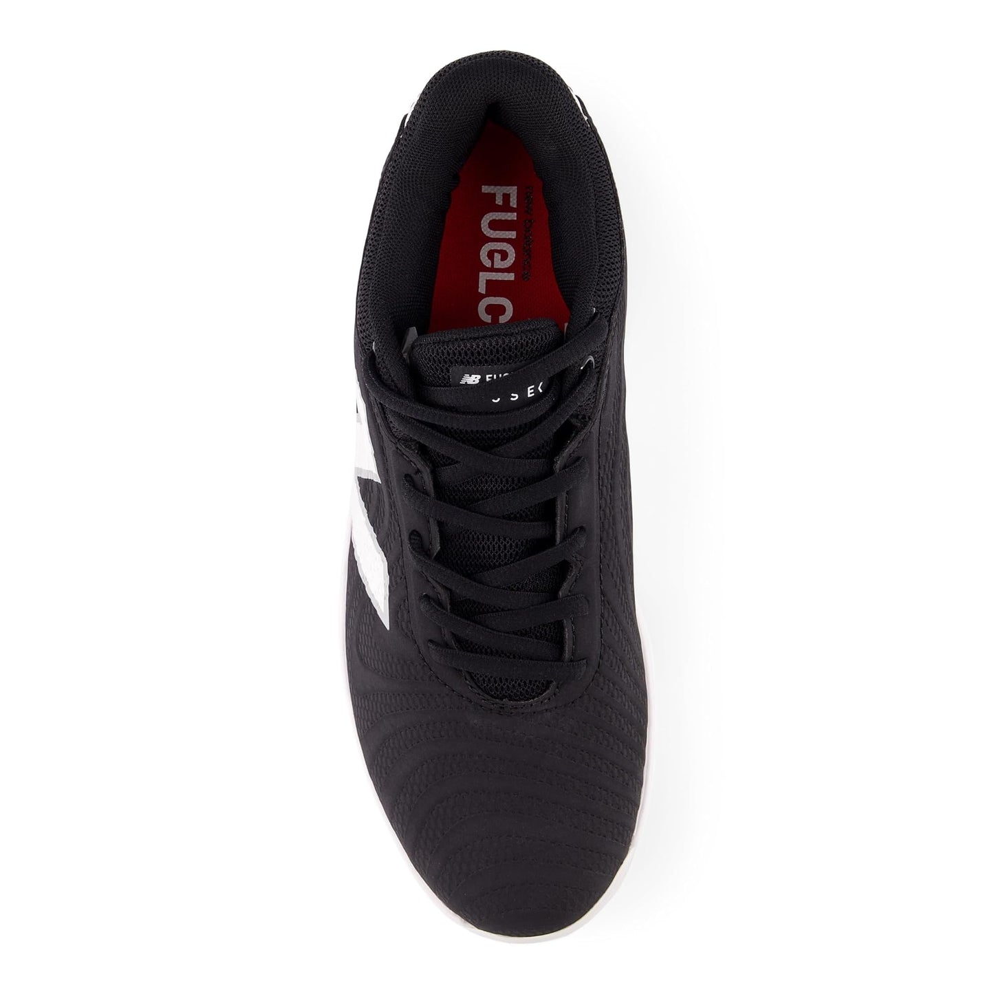 New Balance Women's FuelCell Fuse V4 Molded Softball Shoe, Black/Optic White, 7 Wide