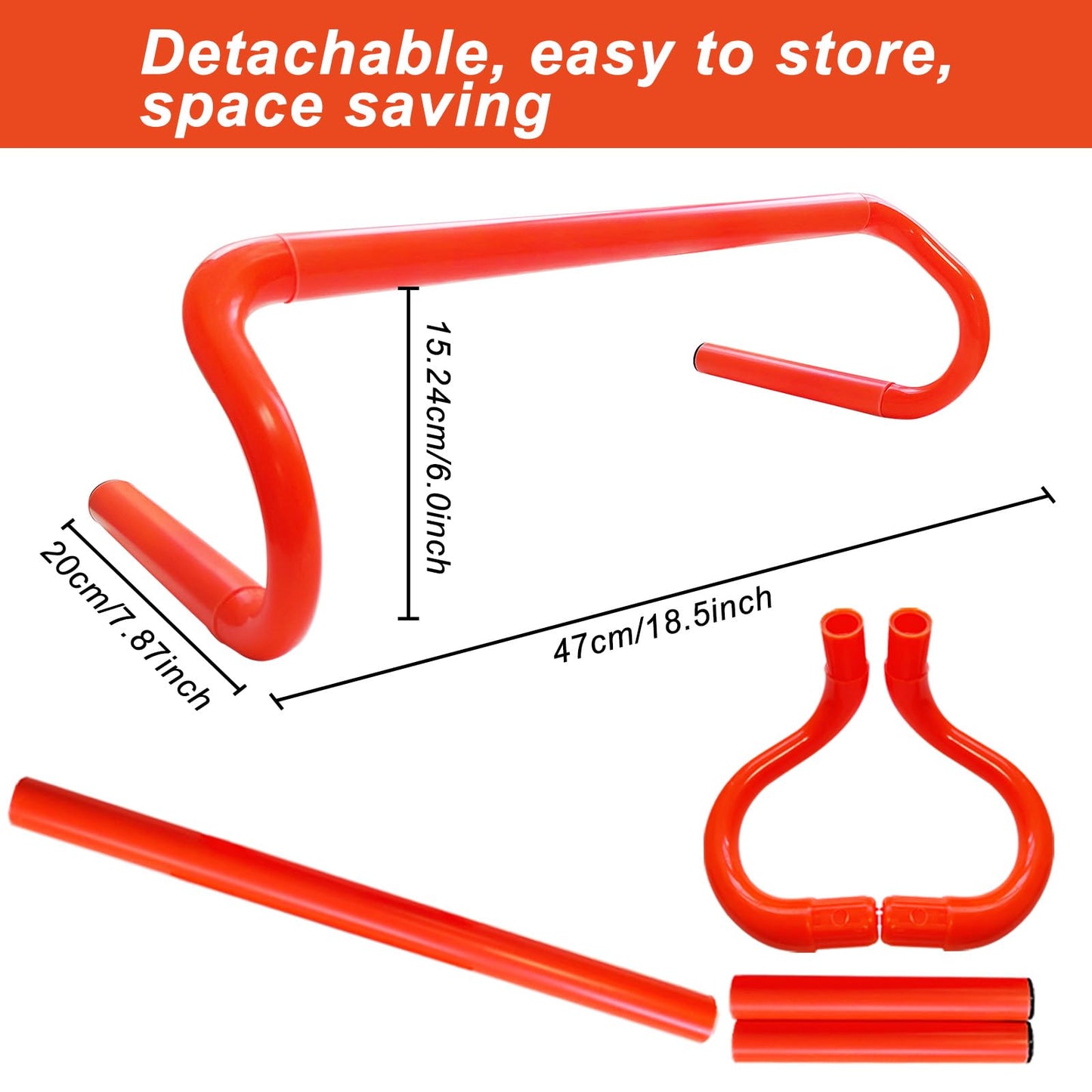 YEXEXINM Professional Agility Ladder Speed Training Equipment Set-20ft Red Agility Ladder,12 Soccer Cones, 4 Agility Hurdles, Running Parachute, Suitable for Soccer Football Basketball Training