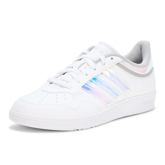 adidas Women's Hoops 4.0 Basketball Sneaker, White/White/Grey, 8