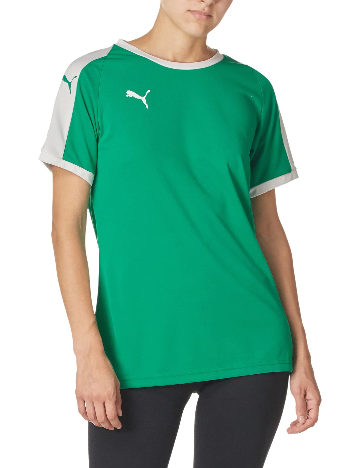 PUMA womens Liga Jersey, Pepper Green-white, Large US