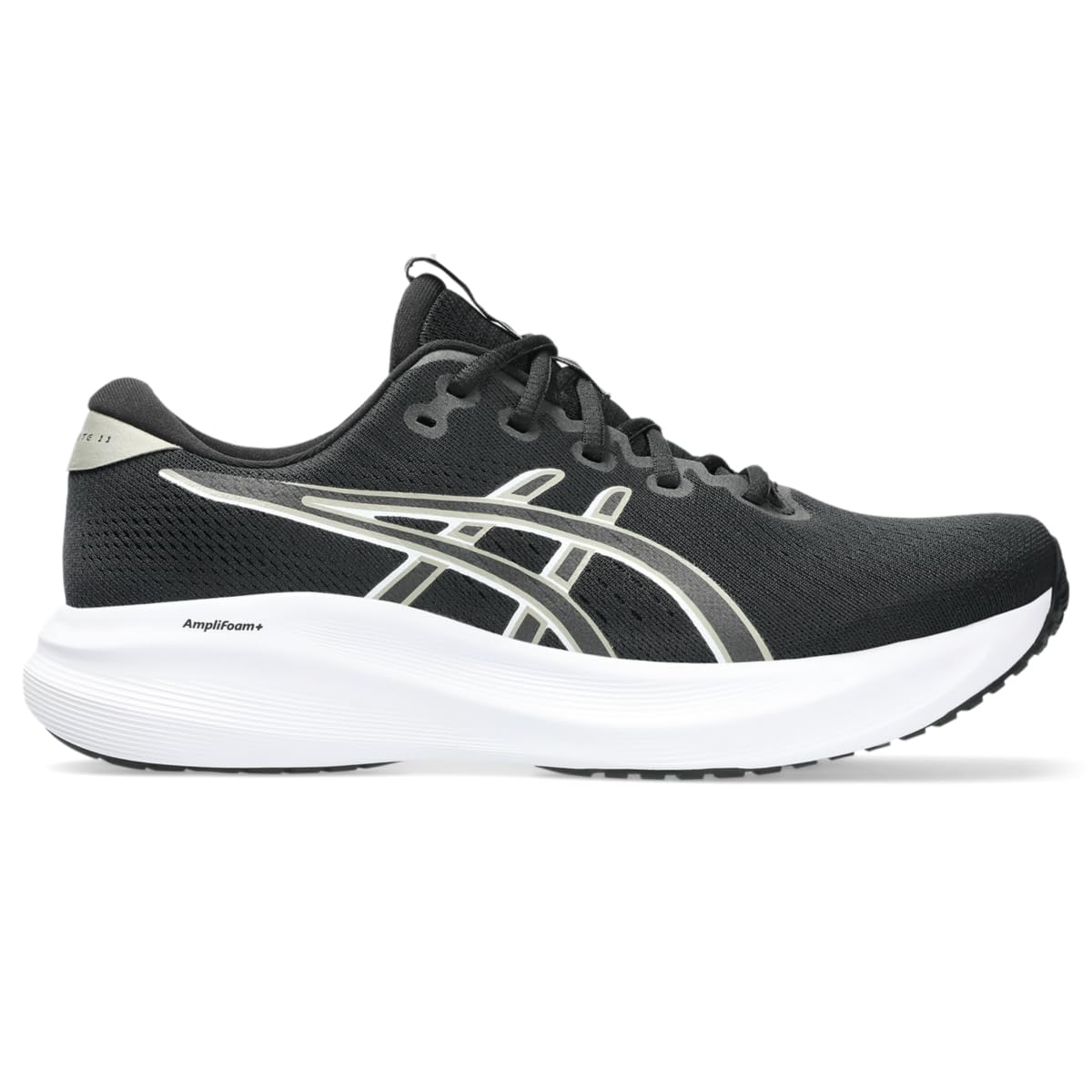 ASICS Men's Gel-Excite 11 Running Shoes, 12, Black/Meteor Grey