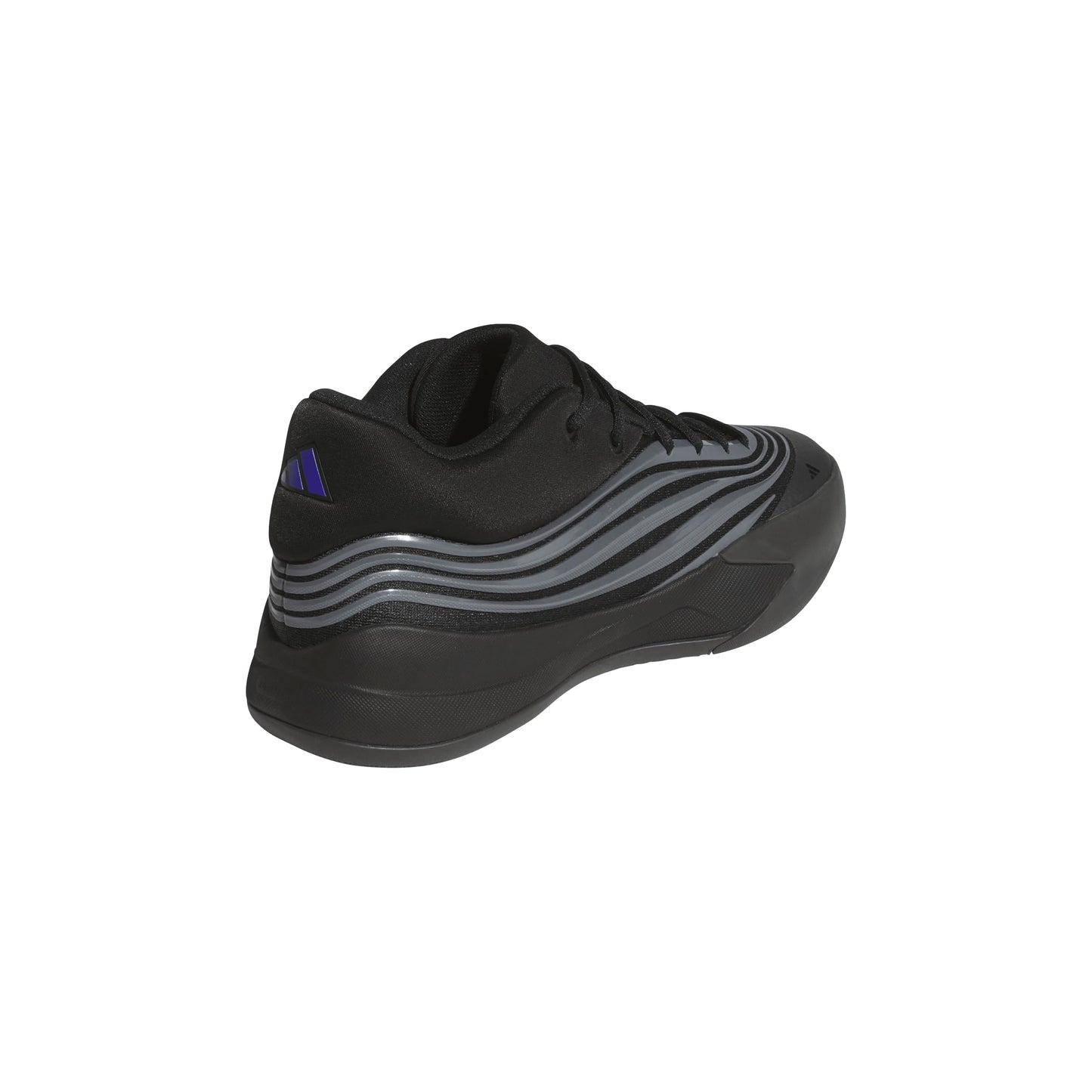 adidas Unisex Dame X Basketball Sneaker, Black/Iron Metallic/Lucid Blue, 12 US Men