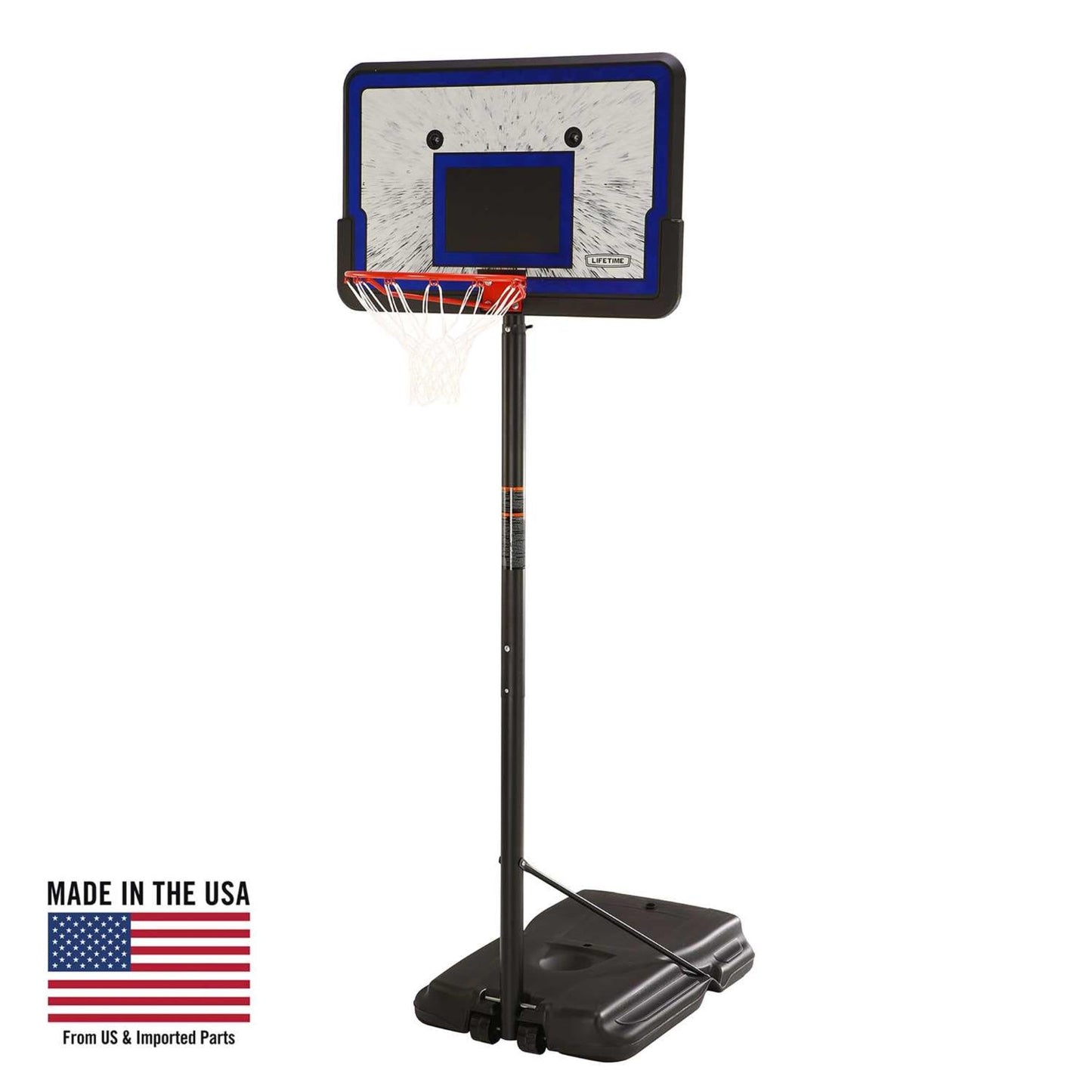 Lifetime Height Adjustable Portable Basketball System, 44 Inch Backboard